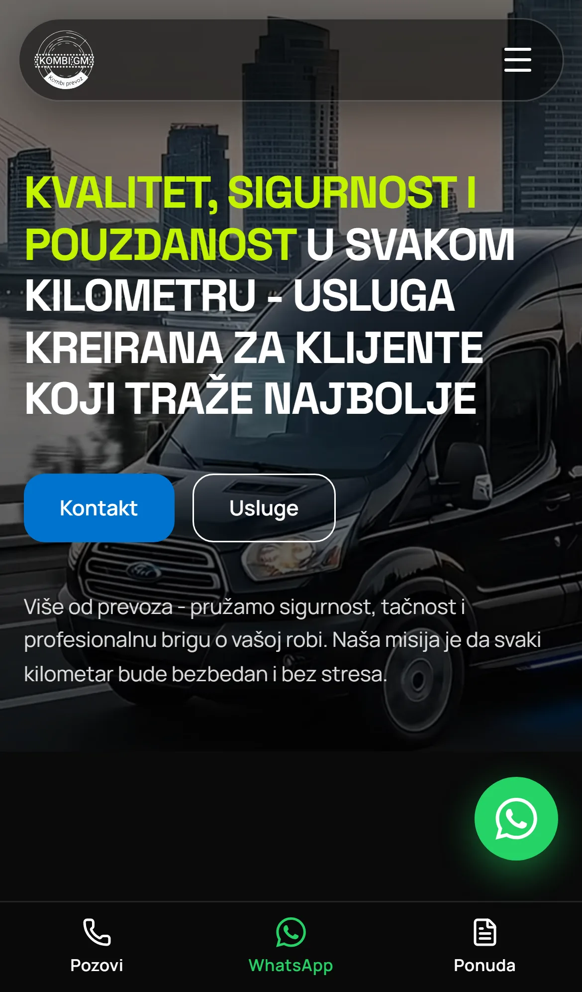 Mobile-first hero - the primary traffic context for local search.